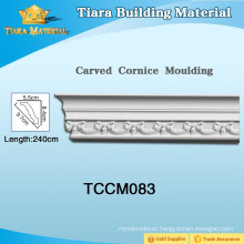 Tiara Building Material decorative Pu cornice moulding for interior wall and roof